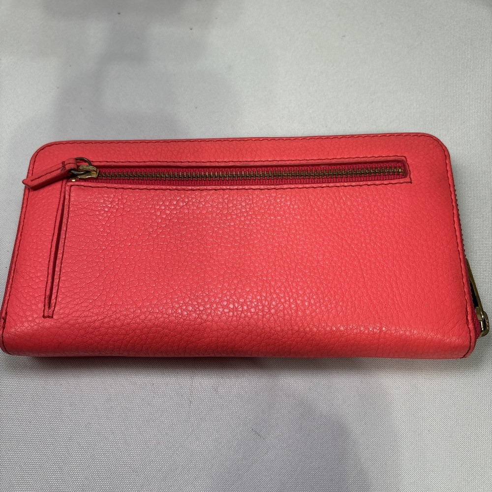 VTG Fossil Leather Multicolored Cloud Zippered Wallet